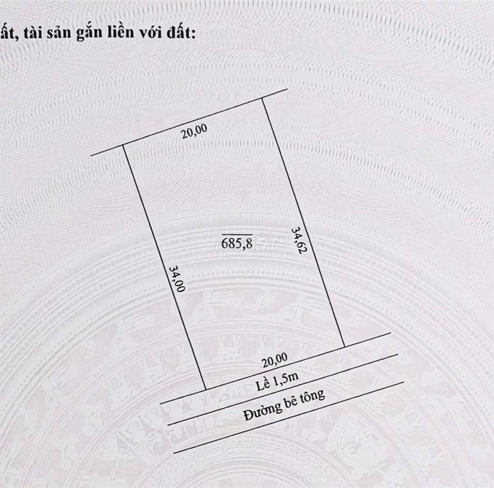 Bán đất thổ cư 685,8m² mặt tiền 20m xã Tài Văn, Cần Thơ (Sóc Trăng cũ)