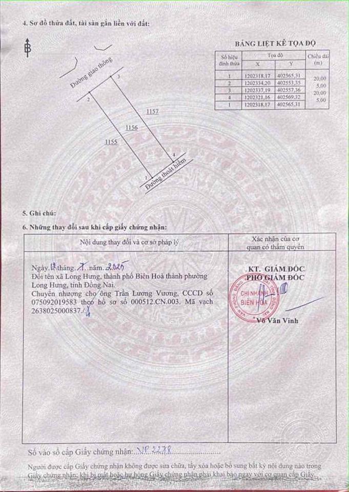 đất nền long hưng