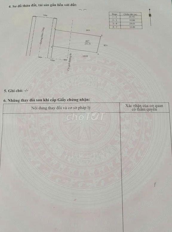 Bán đất mặt tiền Bàu Công ngay TTHC mới Tây Ninh.