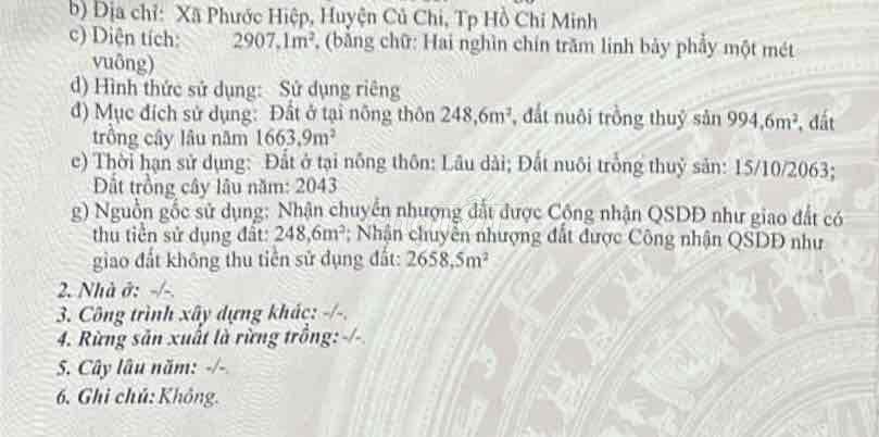 Cần tiền bán gấp đất thổ cư mặt tiền đường nhựa Củ Chi