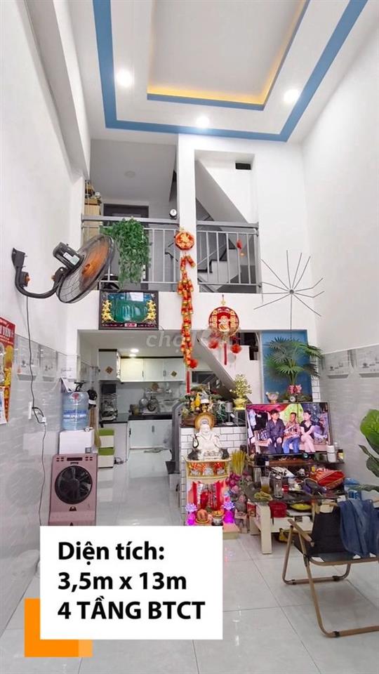 💥 NHÀ LÒ GỐM Q6 – SÁT MẶT TIỀN – 4 TẦNG BTCT – 3PN – 45M² – 5.4 TỶ TL