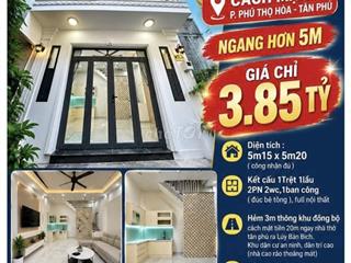 Nhà đẹp - Chủ nhà bán gấp - Giá hơn 3 tỷ xíu - 2pn 2wc - Ngang lớn 5m💥