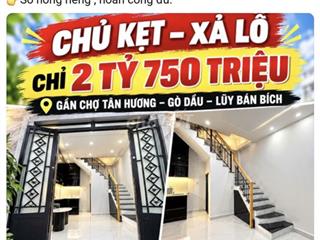 Nhà đẹp Ngay chợ Tân Hương - 4 tầng BTCT - CHỦ GẤP BÁN - Nhỉnh 2 tỷ💥
