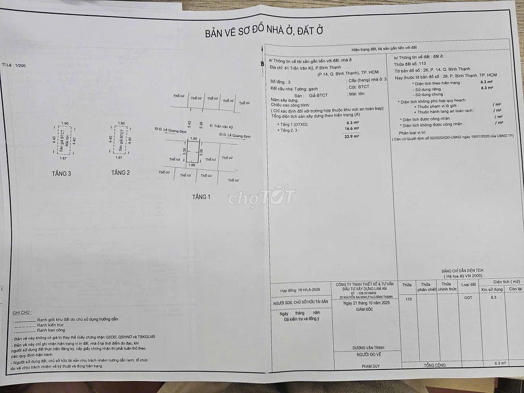 BÁN NHÀ PHỐ MINI MẶT TIỀN TRẦN VĂN KỶ, BÌNH THẠNH  3 TẦNG  GIÁ 2 TỶ