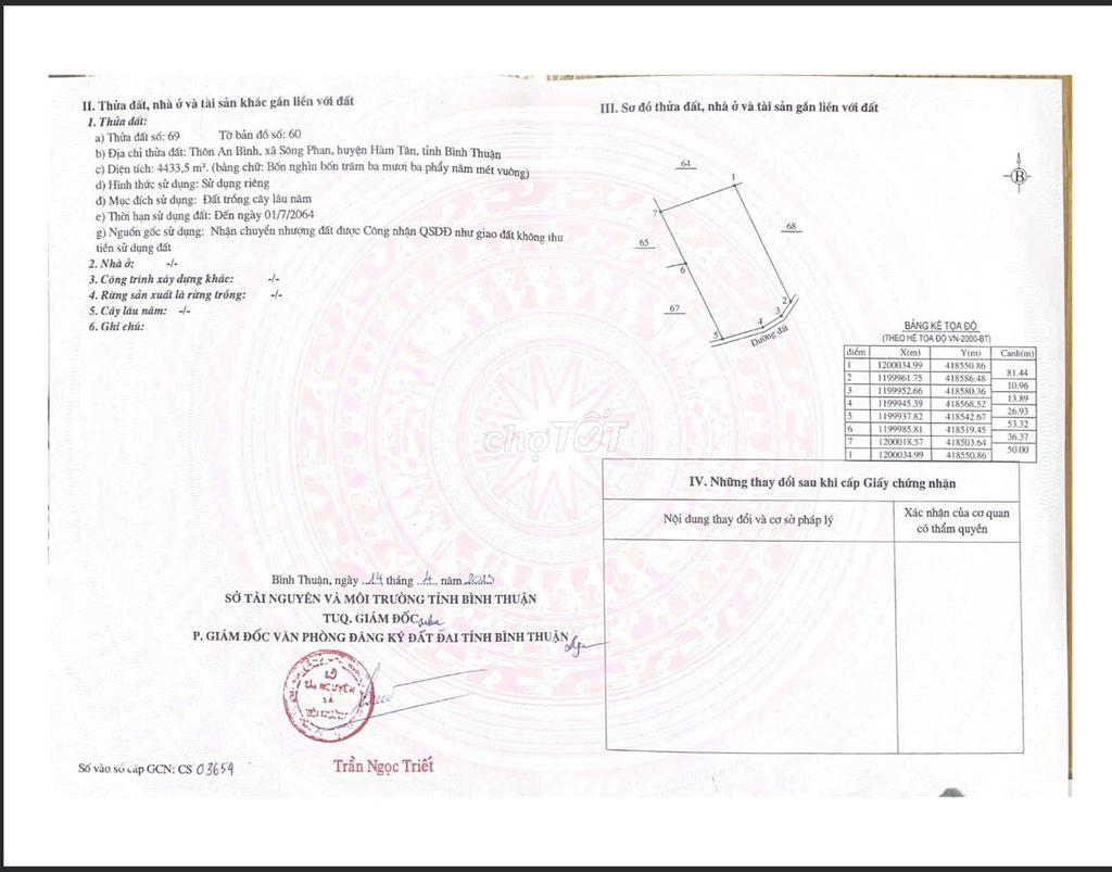 BÁN ĐẤT HAI MẶT TIỀN – GẦN QL1, QL55 VÀ CAO TỐC PHAN THIẾT–DẦU GIÂY