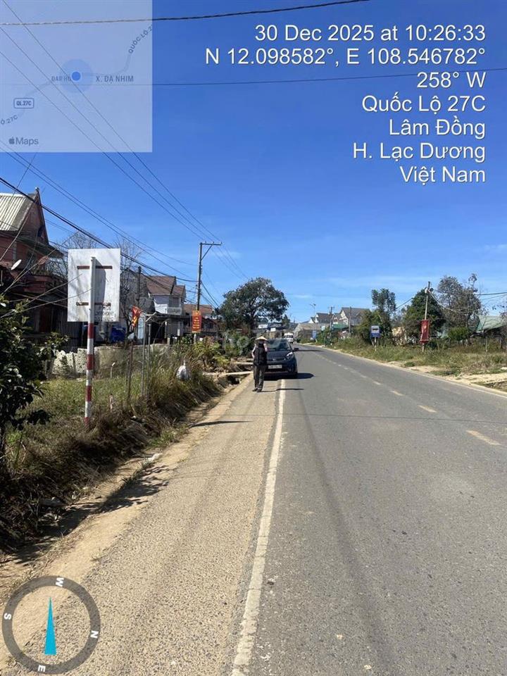 BÁN 1.869M ĐẤT MẶT TIỀN QL27C  400M ĐẤT Ở  KHU ĐẠ NHIM, LẠC DƯƠNG