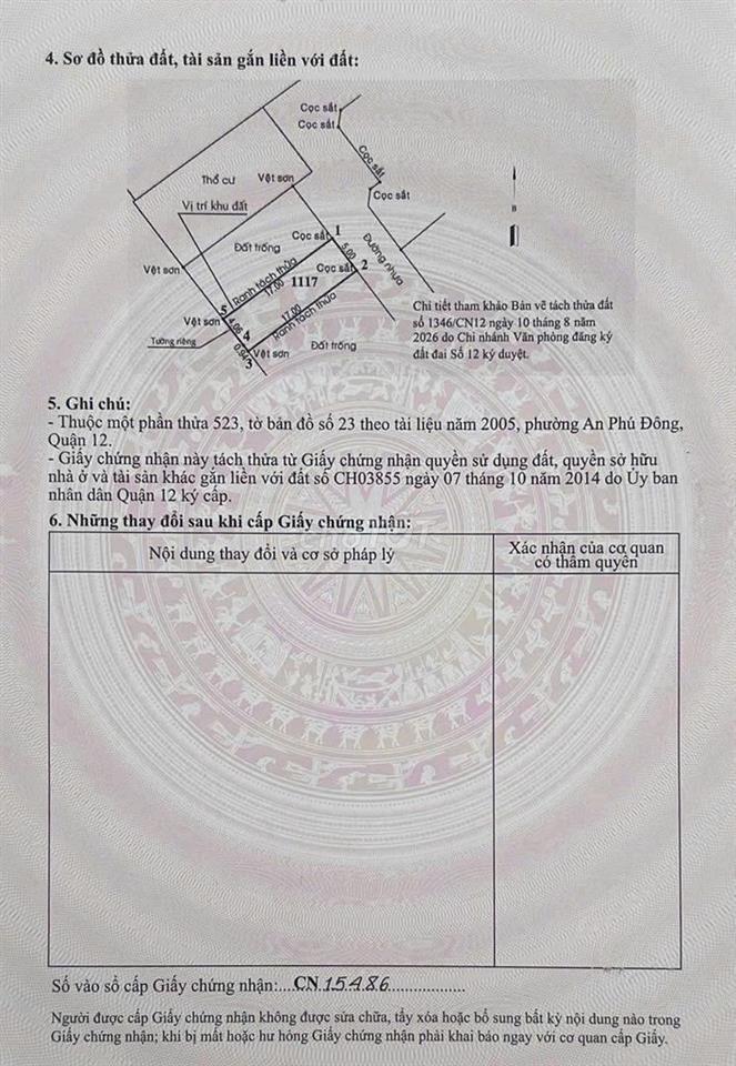 Bán đất tại Vườn Lài, 4,45 tỷ, 68 m2, mặt tiền 10m, ngõ 12m