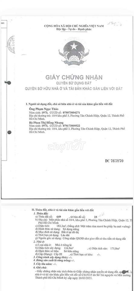Khu vực đông dân cư