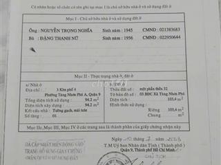  CHỦ GỬI BÁN NHÀ ĐƯỜNG 494 TĂNG NHƠN PHÚ A 