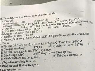 CHỦ GỬI BÁN CĂN BIỆT THỰ ĐƠN LẺ PHƯỜNG LINH ĐÔNG CŨ!