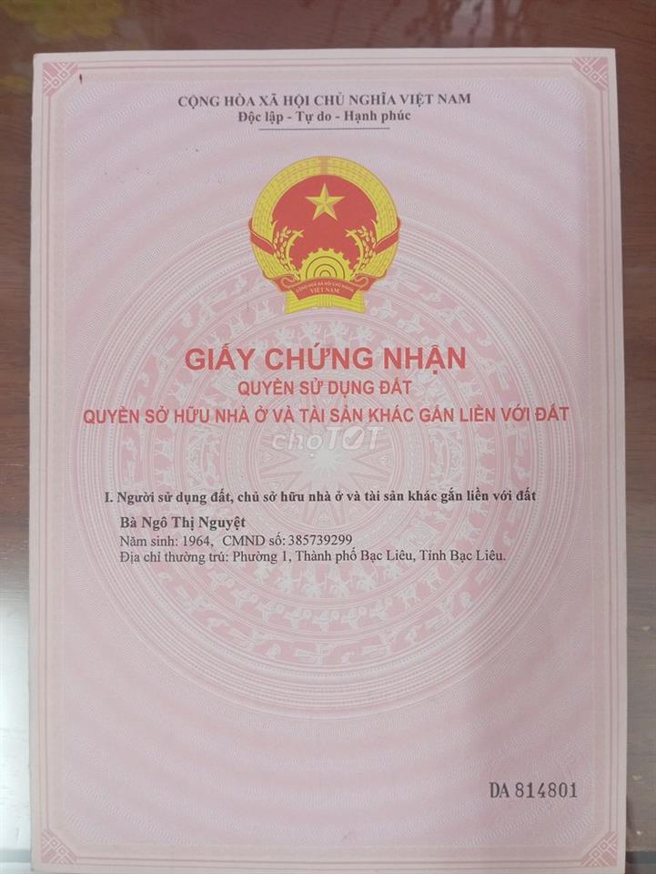 Bán nhà mặt tiền đường nhựa chính chủ 100%
