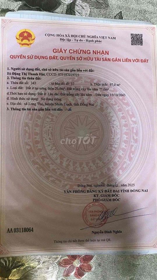 97m đất đường hùng vương 1ty2
