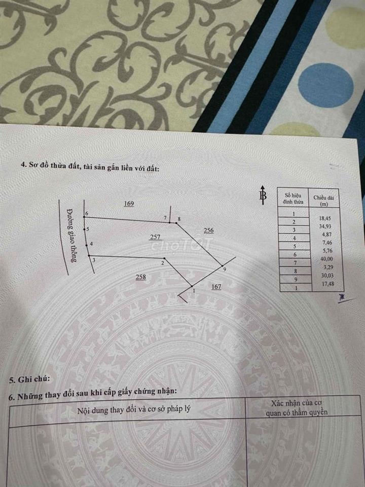 bán 1 xào đất cln 1086 mét vuông