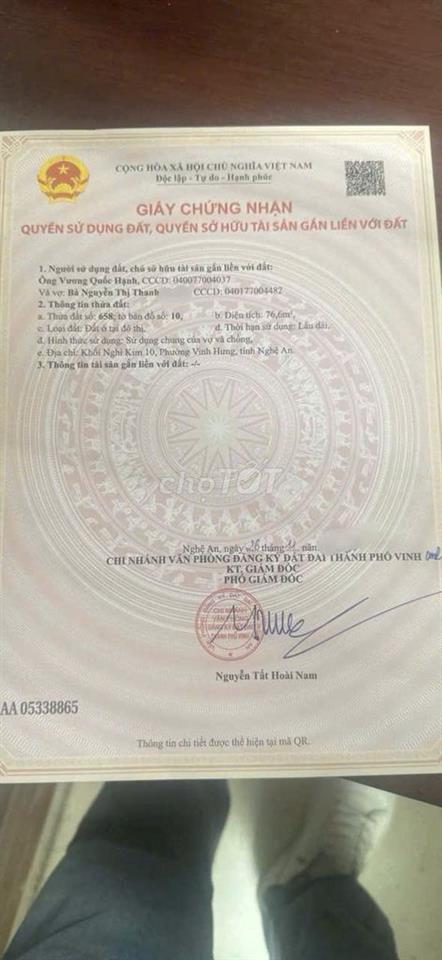 Cần bán mánh đất gần bến xe mới
