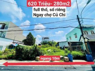 👉aHẠ GIÁ CÒN ĐÚNG 620 TRIỆU, BÁN GẤP 280M2, NGANG 10, ĐẤT THỔ NGAY CHỢ