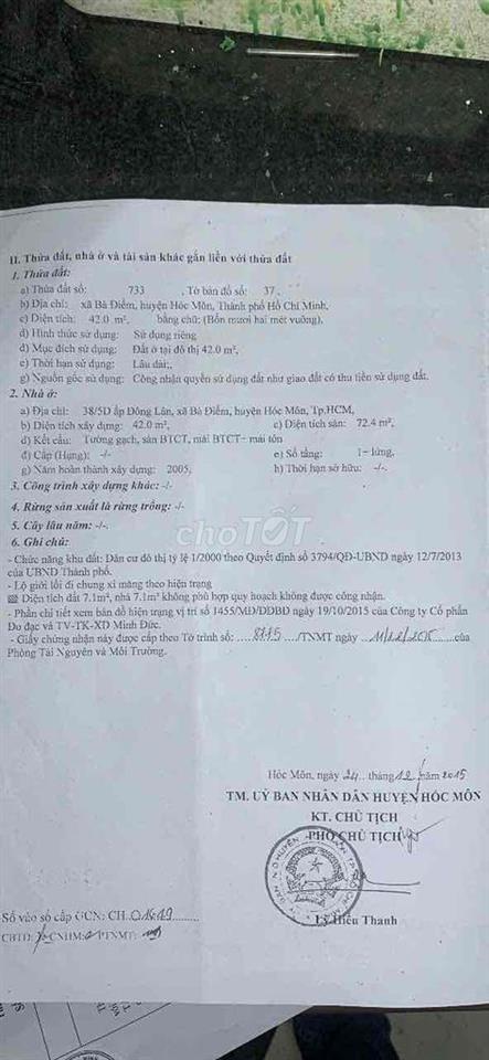 Cần bán căn nhà cấp 4 , gần bến xe An Sương - đường đông lân 3