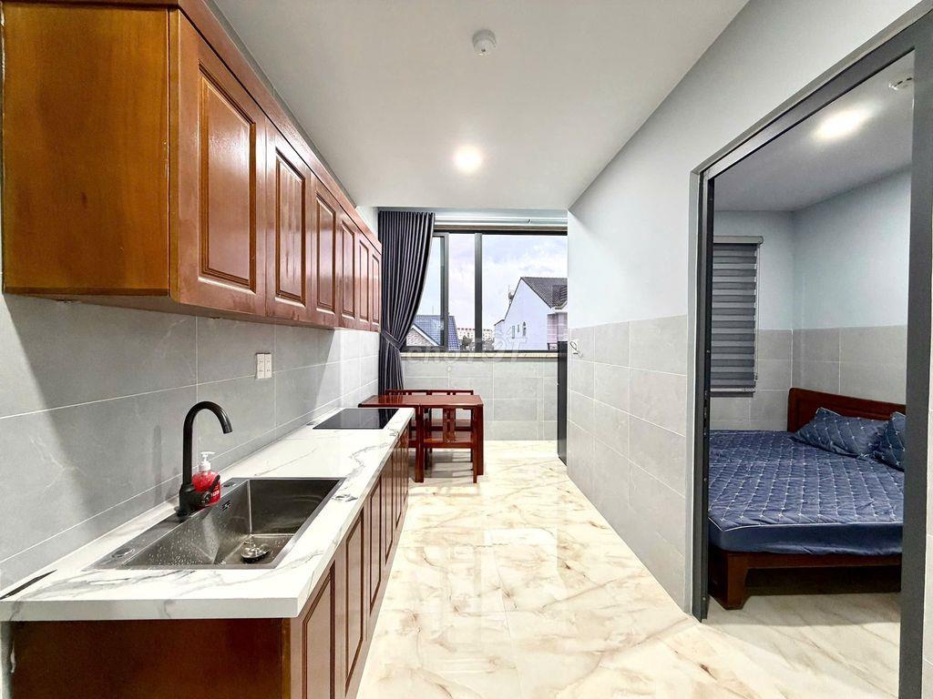 CHO THUÊ CĂN HỘ 1 PHÒNG NGỦ FULL NỘI THẤT CÓ CỬA SỔ THOÁNG MÁT ĐƯỜNG