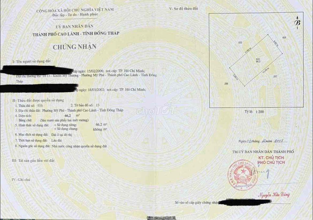 Đất 2 mặt tiền, nguyễn huệ-tắc thầy cai !