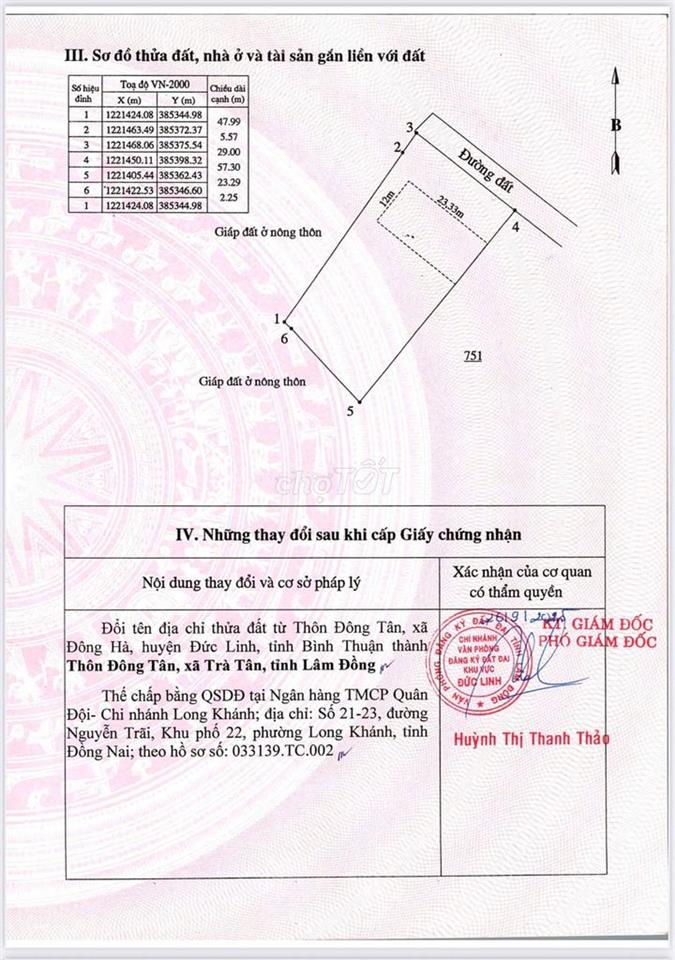 Bán 8166mm2 có sẵn 280m2 thổ cư. Ngay kcn Nam Hà,Đức Linh. Bình Thuận
