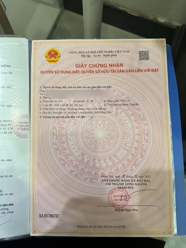 Bán nhà đường Khổng Tử, Long Khánh, Đồng Nai, gần chợ Long Khánh