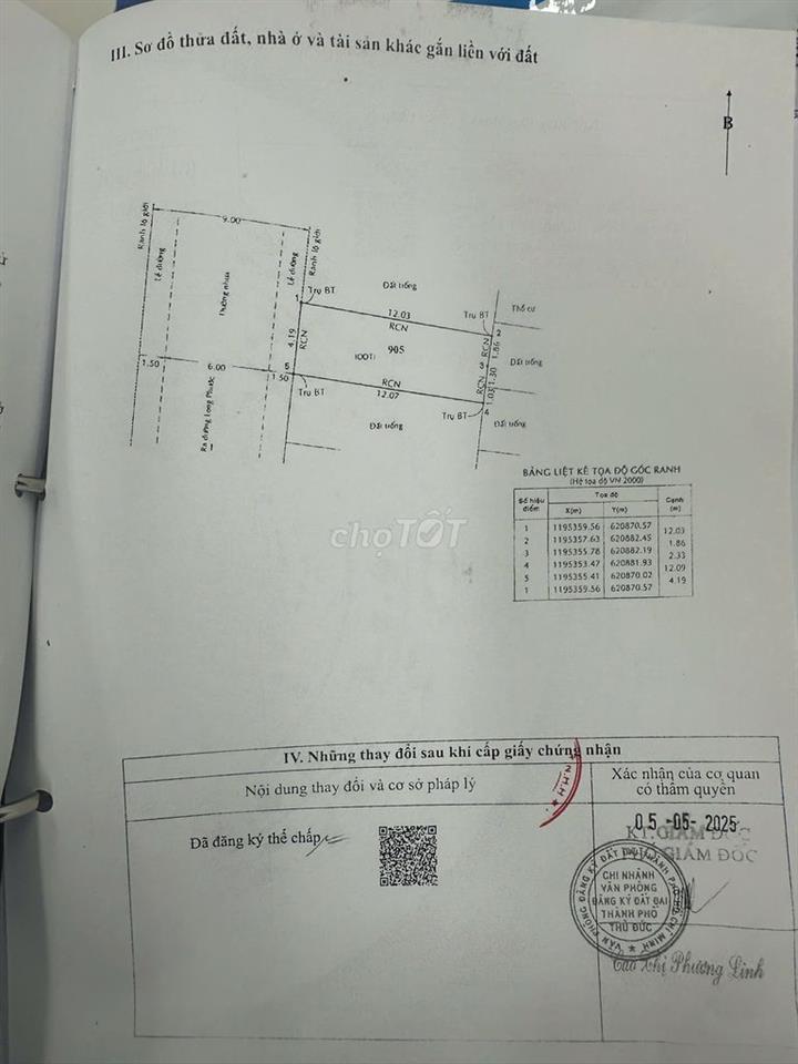 BÁN LÔ ĐẤT NẰM TRONG KDC HIỆN HỮU, GẦN VINHOMES THỦ ĐỨC - 2,6 TỶ