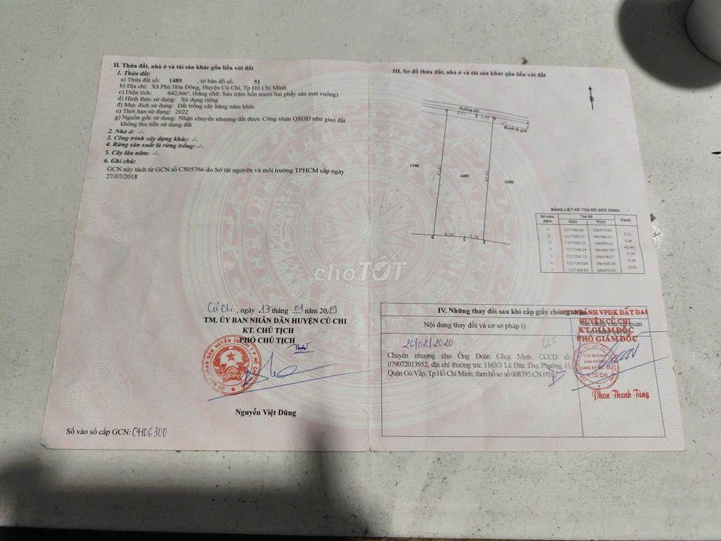 Bán đất trồng cây tại xã phú hòa đông, củ chi