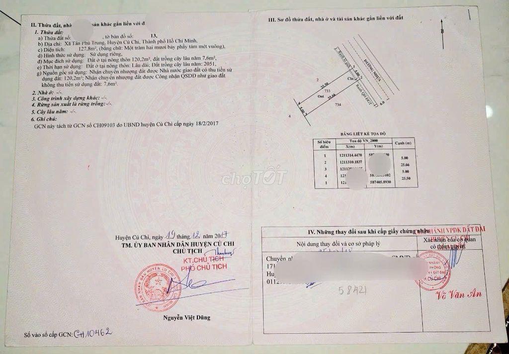 Chủ ngộp bán nhanh Căn nhà ngay Tân Phú Trung Củ Chi  690tr Sổ riêng