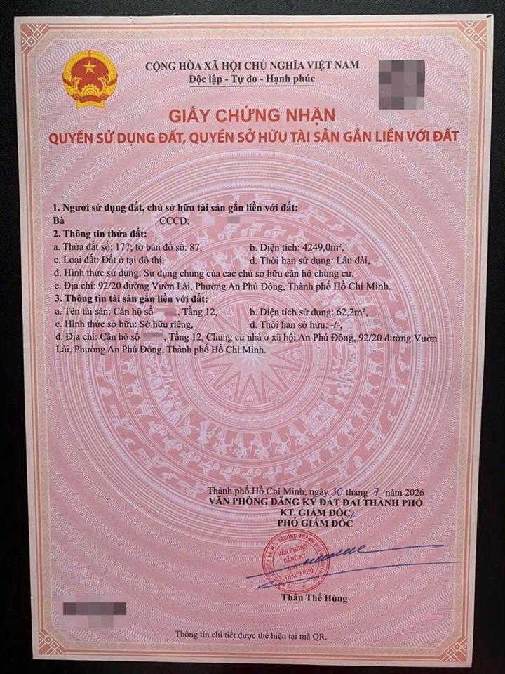 Chính chủ cần bán Căn hộ An Phú Đông( Cách Emart Phan Văn Trị 3km)
