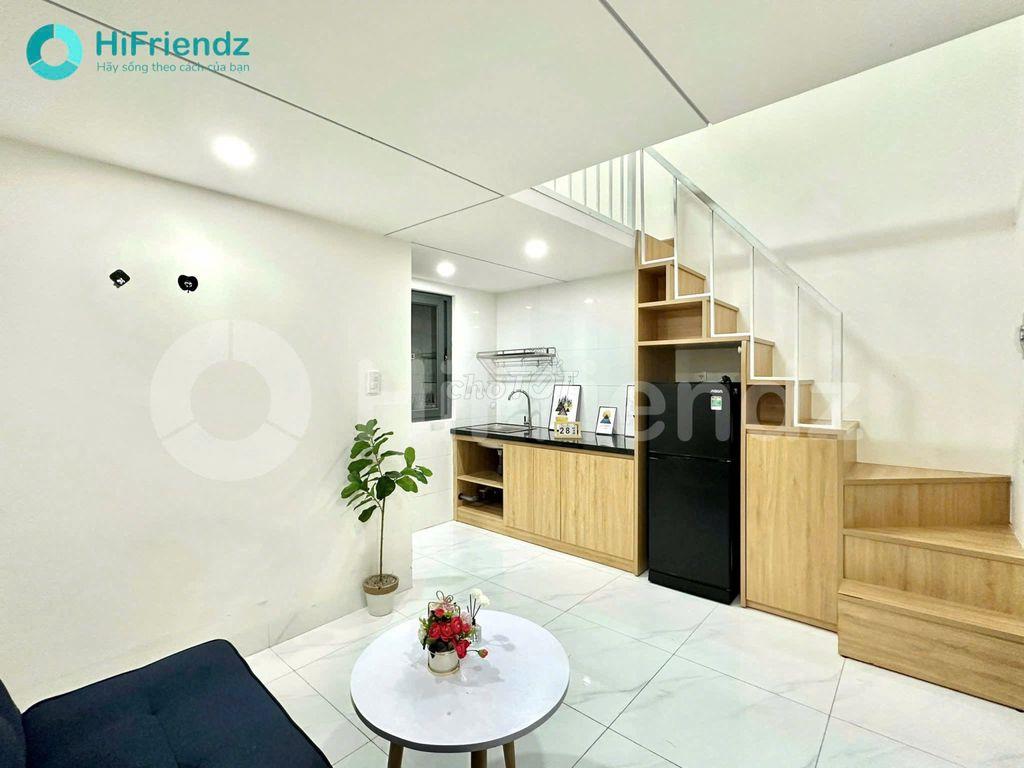 phòng gác full nội thất ở 3 người 3 xe tòa CHDV đầy đủ tiện nghi 