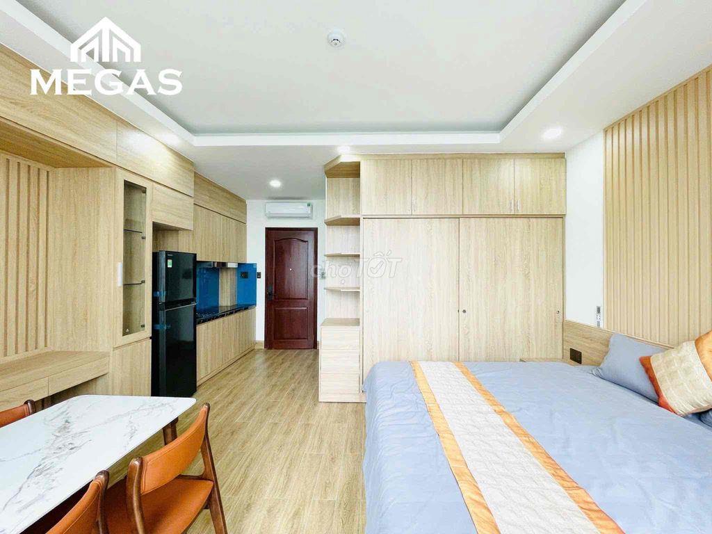 CĂN HỘ DỊCH VỤ CAO CẤP 1 PHÒNG KHÁCH 1 PHÒNG NGỦ SÂN VƯỜN FULL NT LUNN