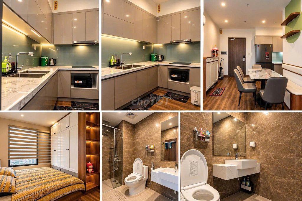 Căn góc 2PN+1 The Beverly view thoáng vĩnh viễn, đủ đồ cao cấp.