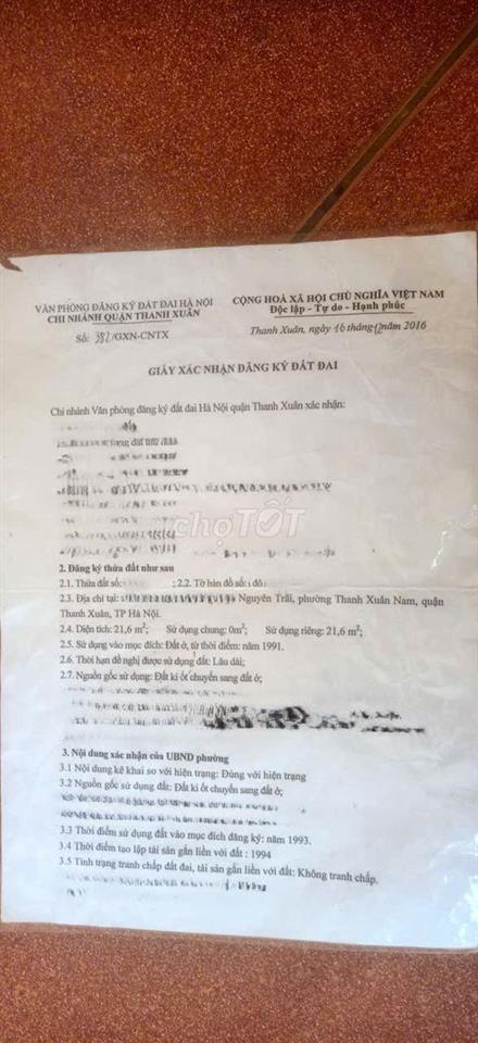 Chính chủ bán nhà gần ngã 4 Khuất Duy Tiến ,Thanh Liệt(Thanh Xuân cũ)