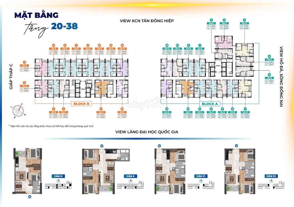 Chính chủ cần sang lại căn hộ Bcon Solary 2PN tầng cao