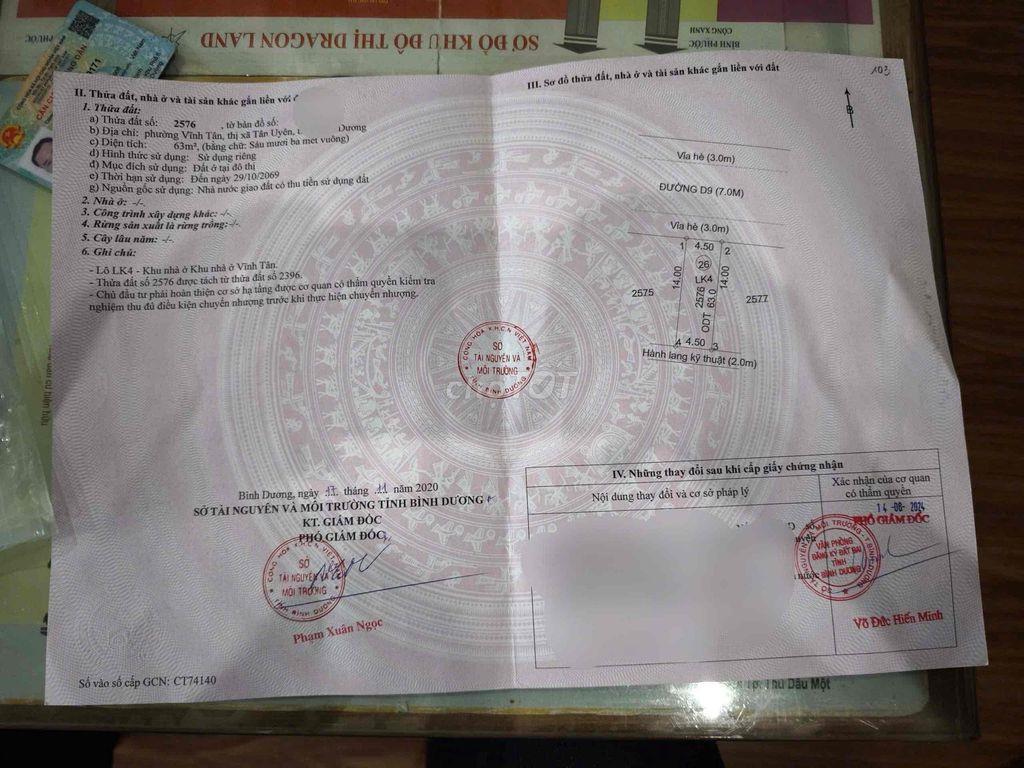 Bán căn nhà Chính Chủ ở Chợ Vĩnh Tân 2ty2 Thương lượng
