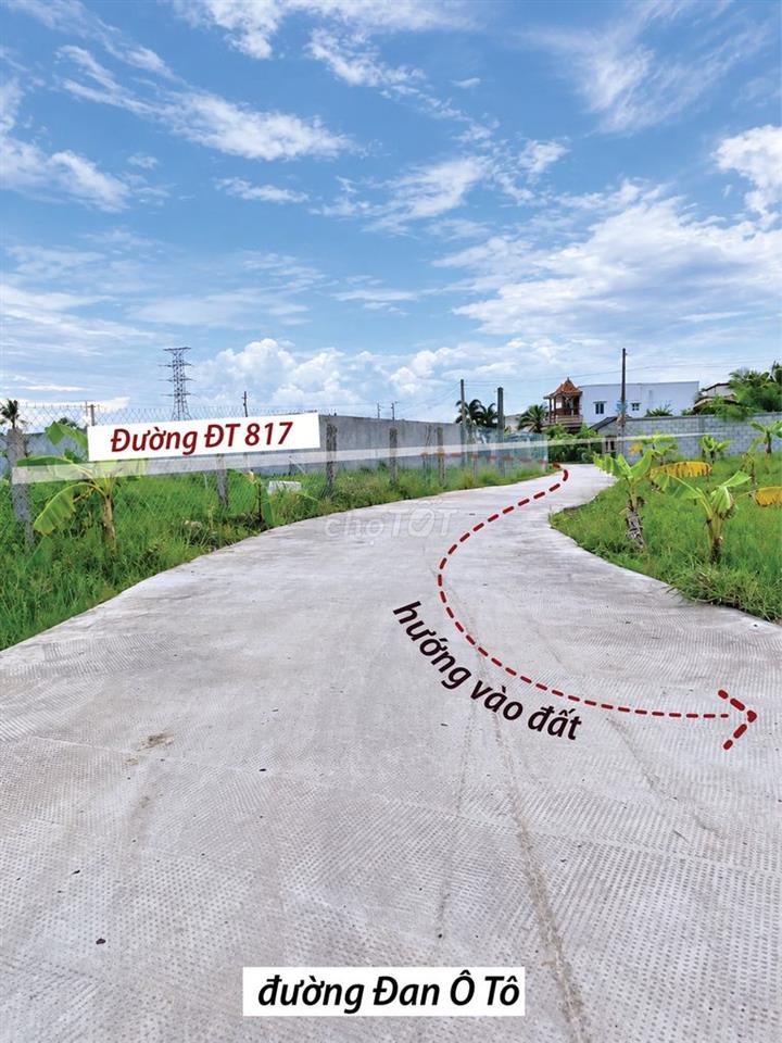 Bán lô đất 100m² – Thổ cư –  3 mặt thoáng (10p từ TT. Tân An- Long An)