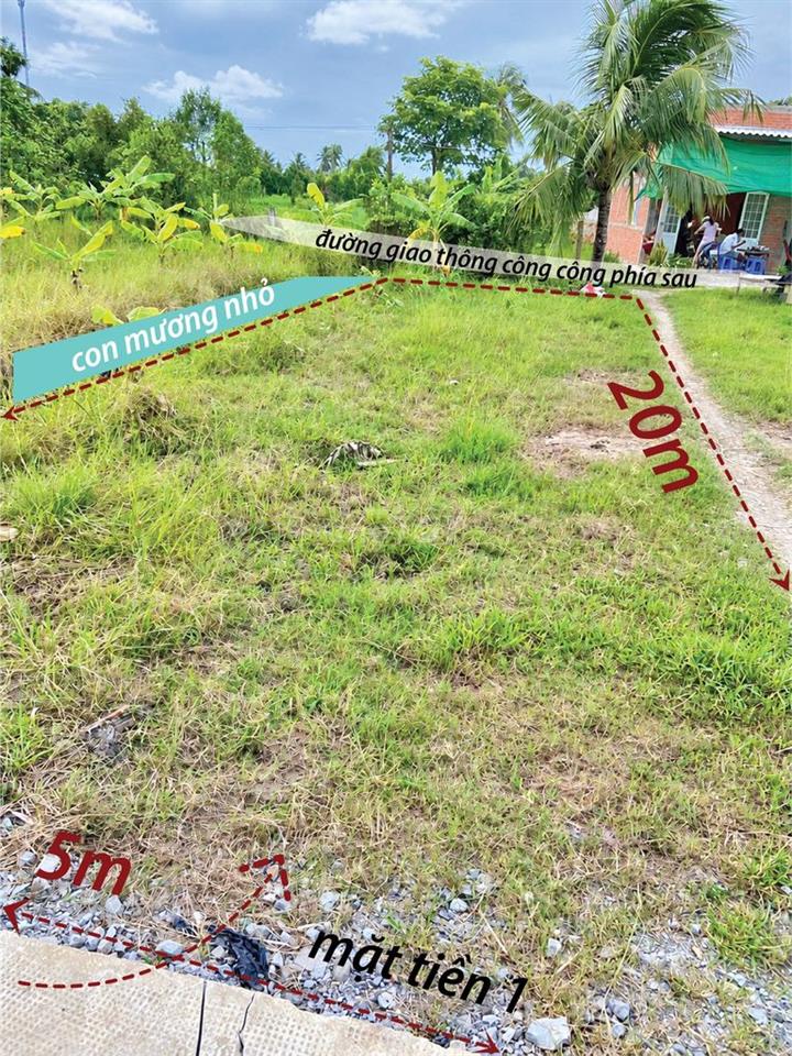 Bán lô đất 100m² – Thổ cư –  3 mặt thoáng (10p từ TT. Tân An- Long An)