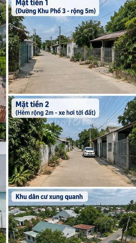 BÁN ĐẤT 2 MẶT TIỀN HẺM XE HƠI – KHU DÂN CƯ HIỆN HỮU