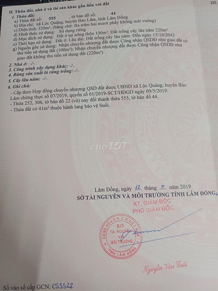 Bán đất mặt tiền trung tâm Lộc Quảng.Gần chợ.trường học.
