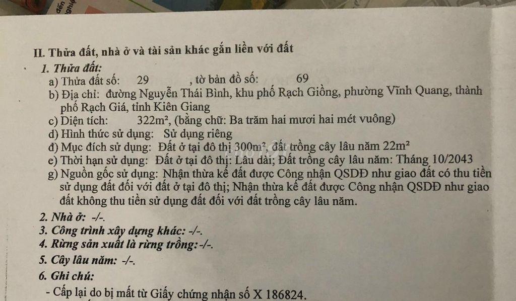 Đất mặt tiền đường Nguyễn Thái Bình