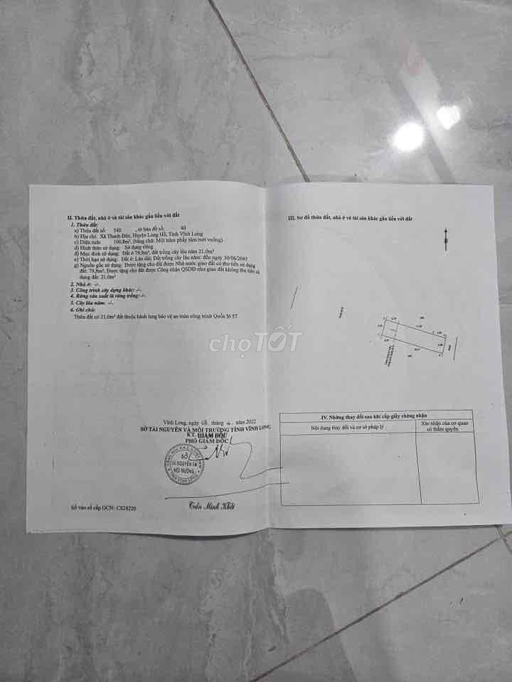 Bán Nhà Mặt Tiền QL57 Thanh Đức Vĩnh Long