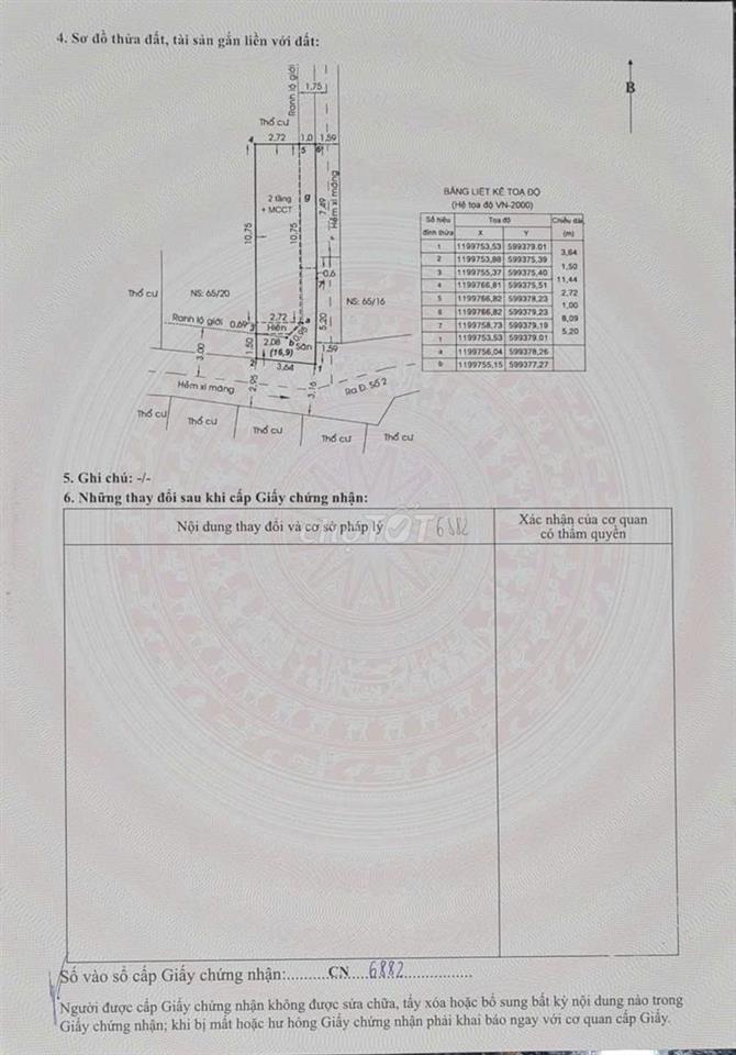 Bán nhà Gò Vấp mới xây 53,3m2x3T; có04 ngủ, đã đủ nội thất giá 5,98 tỷ