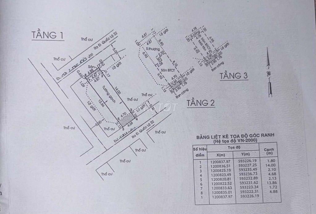 Bán nhà riêng, gần chợ Đầu Mối, bến xe An Sương, Ngã 4 Trung Chánh