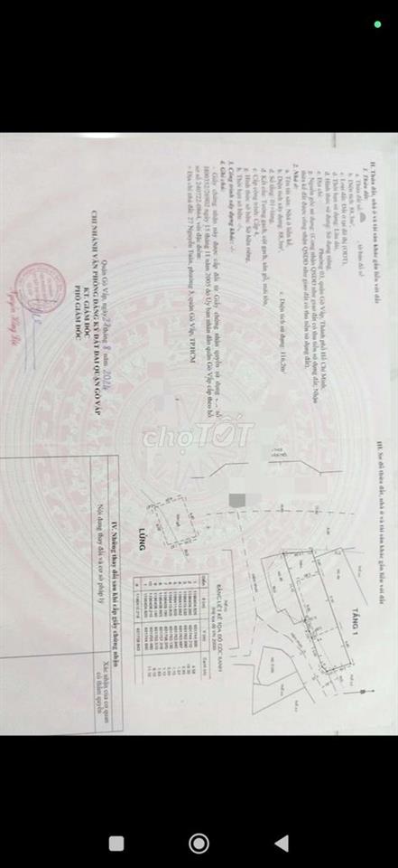 Bán nhà mặt tiền đường 12m.