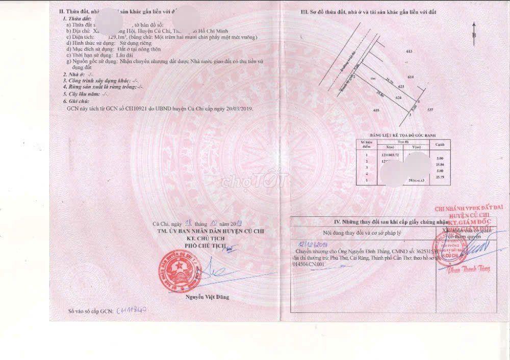 Thanh lý nhà 129m2 giá 1 tỷ 6 Đường Số 77, Tân An Hội, Huyện Củ Chi.