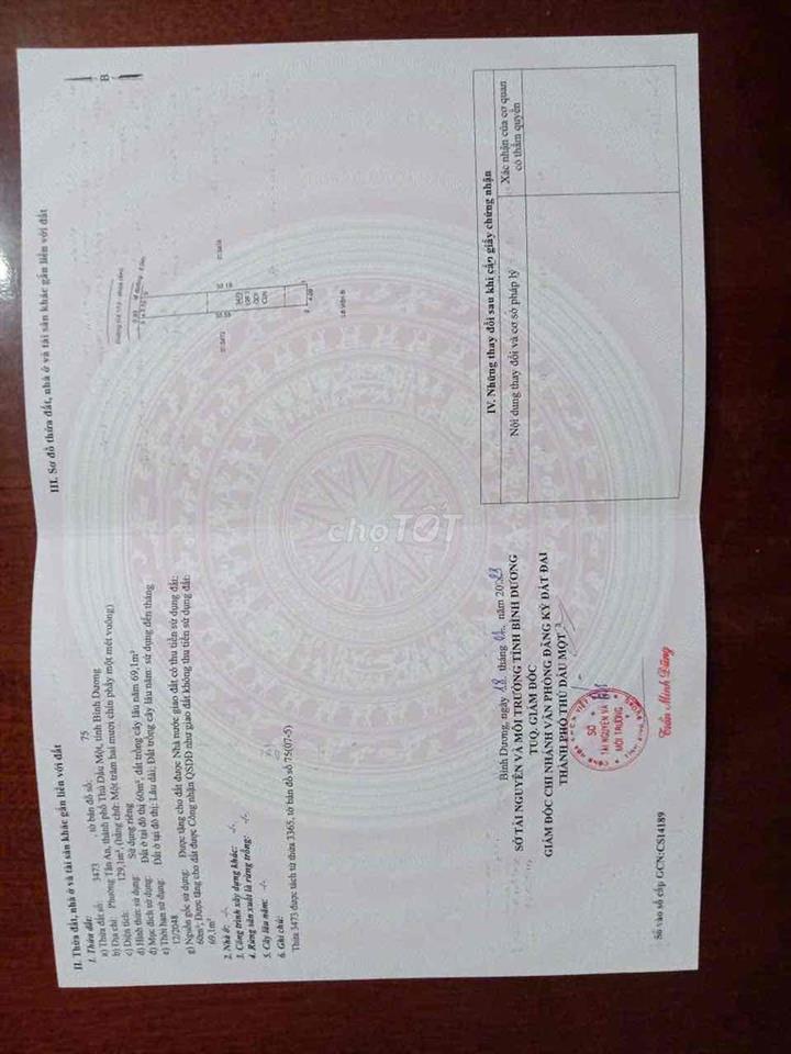 Bán đất thủ Dầu Một Bình Dương 1tỷ650