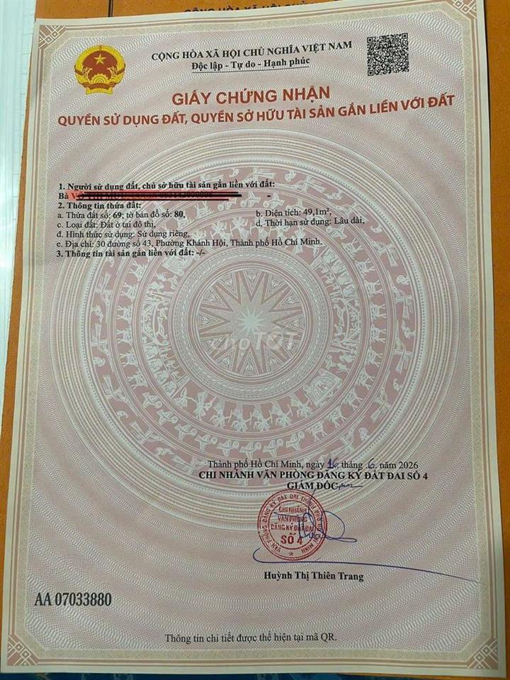 chính chủ cần bán nhà