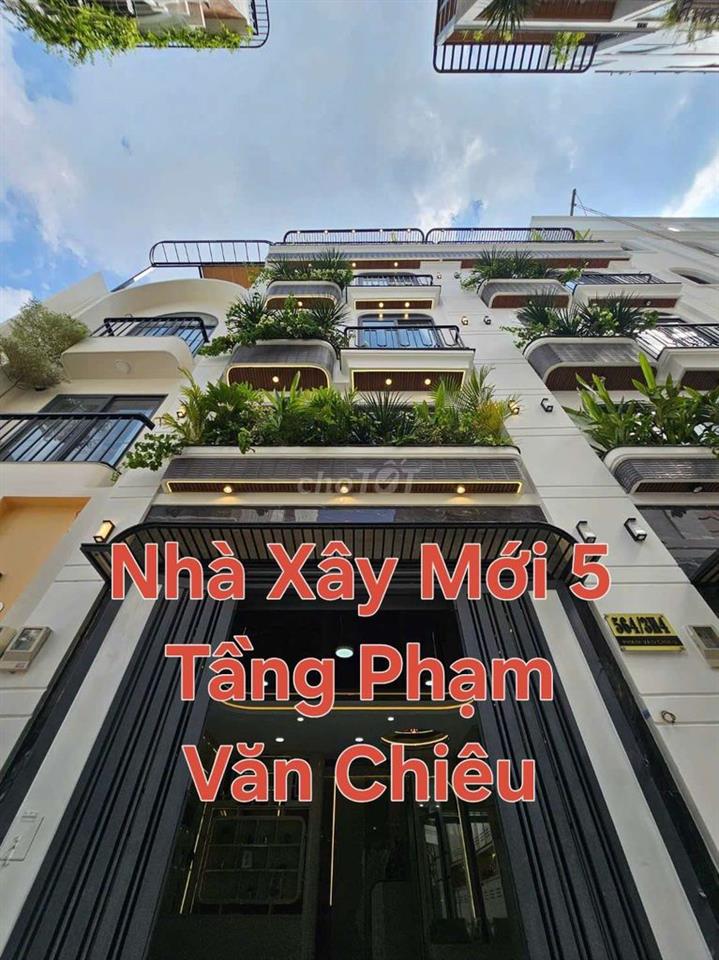 Bán Nhà 5 Tầng - Xây Mới - Hẻm Ôtô - Phạm Văn Chiêu - Pháp Lý Chuẩn