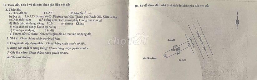 Bán đất + nhà kho mặt tiền đường Nguyễn Hiền Điều. TP Rạch Giá