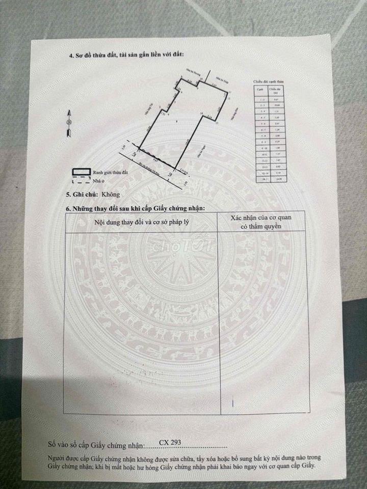 cần bán nhà mặt tiền đuờng vũ bảo dt 205m2 ngang 9m7 dài 20( nở hậu L)