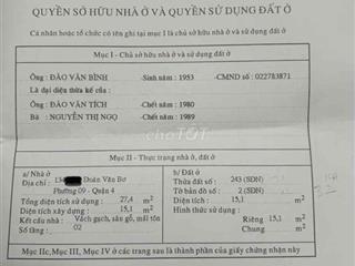 Hẽm 134 một sẹt Đoàn Văn Bơ khu 20 thước q4